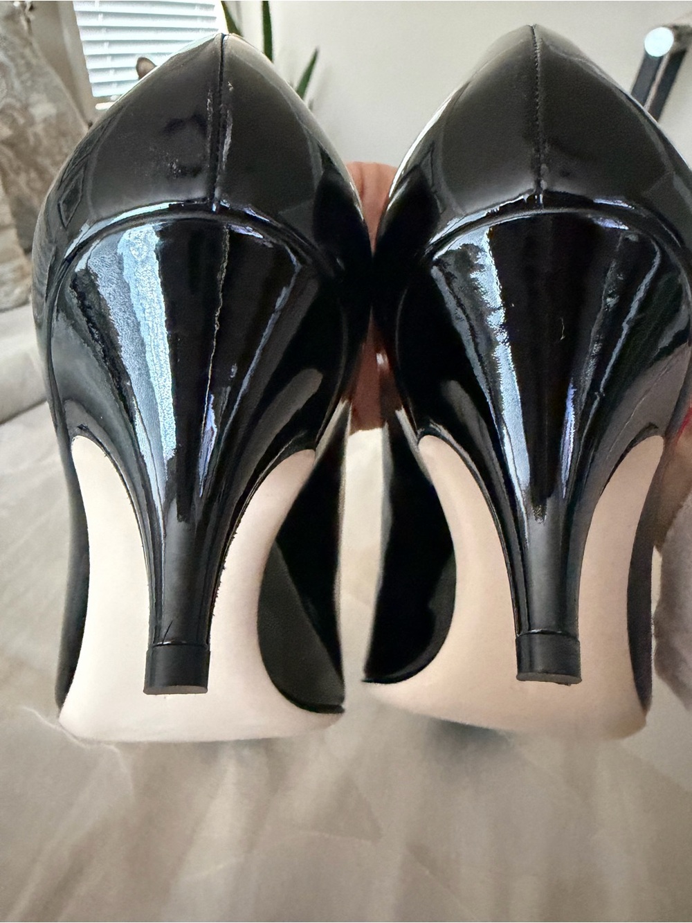 Salvatore Ferragamo Black Patent Pointed Toe Pumps - Picture 3 of 6